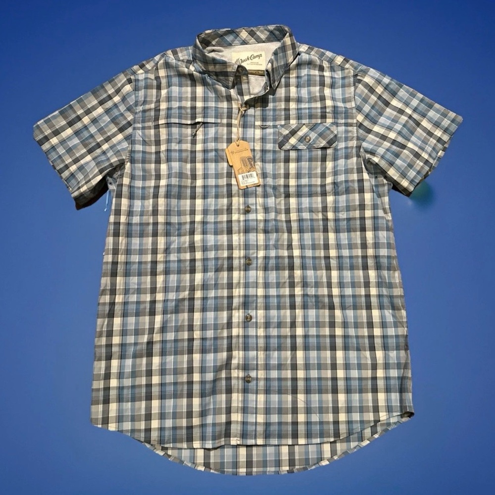 NWT Duck Camp 346 Pickwick Plaid Signature Fishing Shirt Mens Size XL Tall XLT